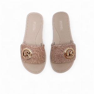 Michael Kors Charm Slide Sandal Or Rose[8.5]